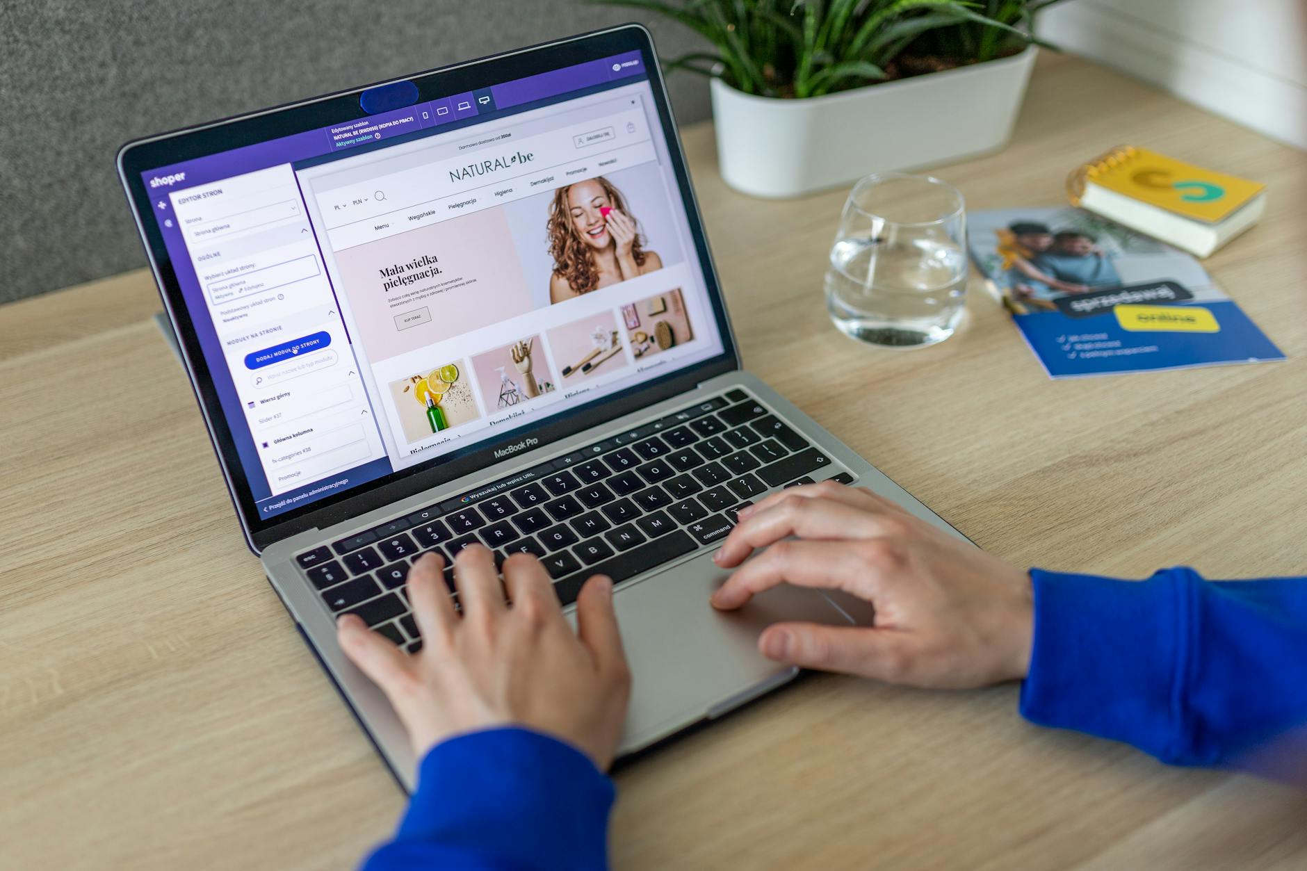 Shopify store on laptop screen